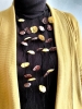 ROSE PETALS IN YELLOW & BROWN - Χειροποίητο κολιέ